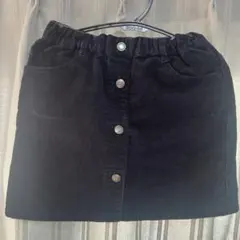 紺色　コーデュロイ スカート グローバルワーク