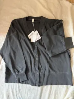 チャコールグレースエットカーディガン