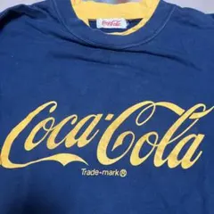 Coca-Cola コカ・コーラ Tシャツ ネイビー イエローのサムネイル