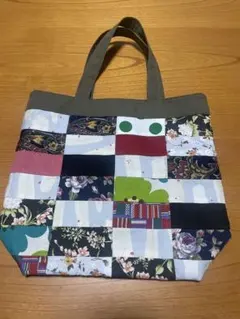 パッチワークデザイン トートバッグ 中型