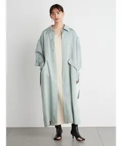 LilyBrown ミントグリーン ロングシャツコートのサムネイル