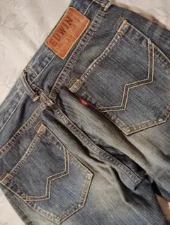 送料込み★EDWIN　エドウィン403XVお洒落なダメージデニム良好size31のサムネイル
