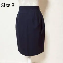【美品】 アリスバーリー 高級 ウール100％ 膝丈 タイトスカート サイズ9