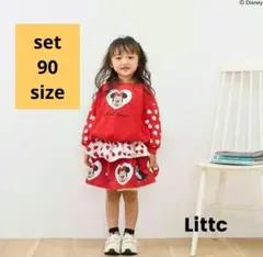 新品◇ディズニー リトシー littc ミニーコーデ　スカート＆トレーナー　90