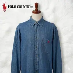 希少 ポロカントリー デニムシャツ L ラルフローレン 80s 90s