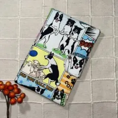 お薬手帳ケース　ボーダーコリー　アメコミ風　2個セット