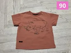 n.o.u.s 90 サイ 刺繍 Tシャツ　オレンジ　男の子　キムラタン