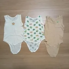 90cm 夏用 袖なし ノースリーブ ロンパース　下着 3枚セット まとめ売り