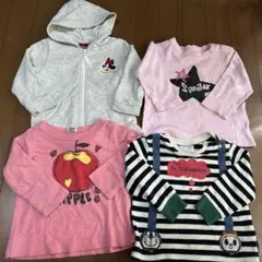女の子 ロンT パーカー 80 4点 まとめ売り 秋 ミニー