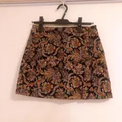 ZARA TRF コーデュロイ スエード 柄　ミニスカート　S