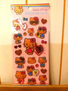 日焼けハローキティキラキラストーンシール新品未使用