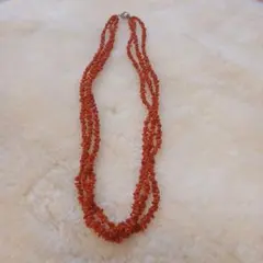 珊瑚三連ネックレス (30cm)