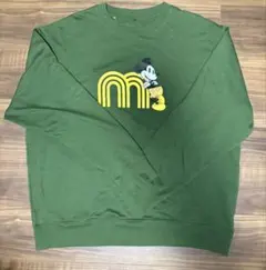 ミッキーマウス プリント クルーネック スウェット