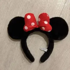 ミニーマウス カチューシャ 赤い水玉