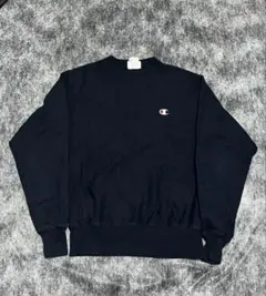 Champion リバースウィーブネイビー クルーネックスウェット