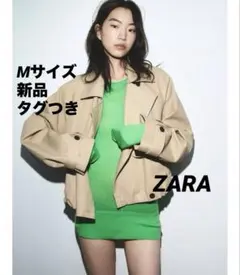 【完売品】ZARA ショートバルーントレンチコート Mサイズ　新品タグつき