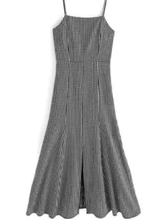 GRLギンガムチェック柄マーメイドキャミワンピース[ai21]