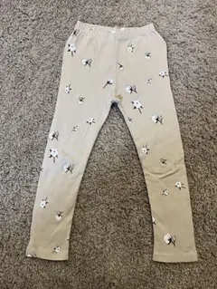 organic zoo コットンフラワーレギンス　ベージュ 3-4y