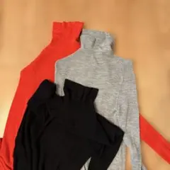 UNIQLO 長袖タートルネックセーター 3色セット