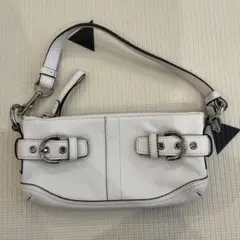 美品　コーチ　オフホワイト　バック