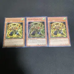 遊戯王 英語 米版 真六武衆カゲキ 3枚 レア スーパー 1st