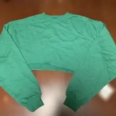 GRL グリーン クロップドスウェット