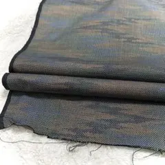 反物　本場大島紬　7マルキ　新古品　紺　ぼかし　リメイク材料　着尺　pt285