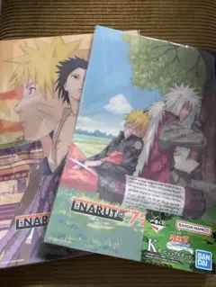 NARUTO 一番くじ K賞 ビジュアルボード ナルト 自来也　サスケ