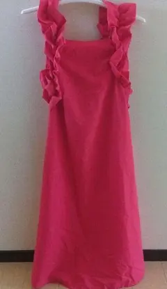 ピンク フリル ノースリーブ ★ワンピース★