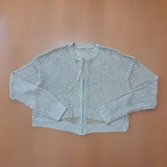 mily biletメッシュ編みセーター XL ラメ入りゴールド