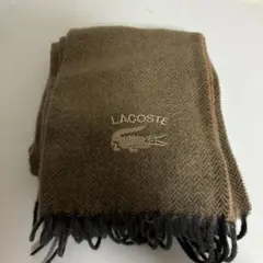 LACOSTE ラコステ ヘリンボーン柄 マフラー ブラウンのサムネイル