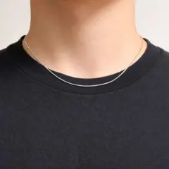 シルバー925 チェーンネックレス ベネチアン 45cm シンプル 華奢 細い