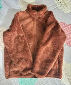 UNIQLO ファーリーフリースフルジップジャケット ブラウン系 Ｌサイズ