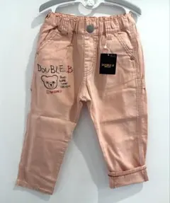 【美品】ミキハウス　ロングパンツ　長ズボン　ダブルB 100 ピンク　子供