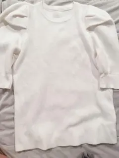 白 パフスリーブ 半袖