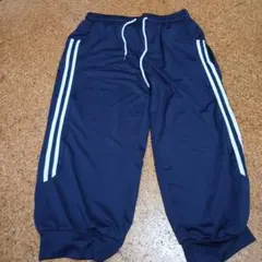 ネイビー サイドストライプ ジャージパンツ