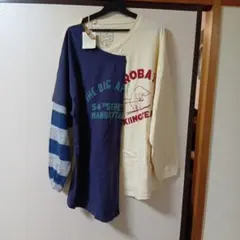 Lime.inc 長袖Tシャツ Lサイズ ネイビー/ホワイト