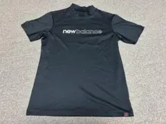 new balance モックネック半袖シャツ 黒