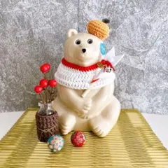 しろくま貯金箱　お正月7点セット