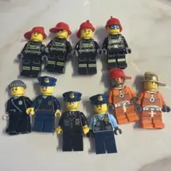 LEGO レゴ ミニフィグ 消防士 警察官 10体セット
