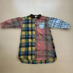 BREEZE チェック柄 長袖シャツワンピース 130