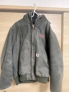 00s カーハート アクティブジャケット モスグリーン カーキXL レザーパッチ