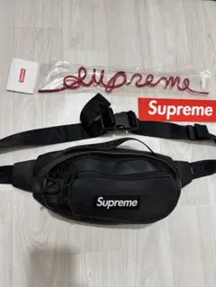 Supreme Leather Waist Bag Black