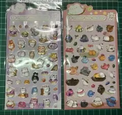 3Dレリーフぷくぷくステッカー 2枚セット　＊ボンボンドロップ風シール＊