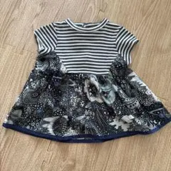 センスオブワンダー　ミルキーウェイ×ボーダー　コンビカットソー　90センチ