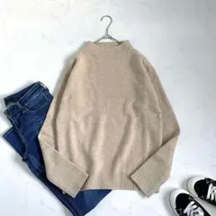 UNTITLED アンタイトル カシミヤ ウール ハイネックニット 베이지