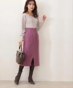 フロントファスナータイトスカート プロポーションボディドレッシング スカート