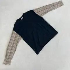 ⭐️タケオキクチ⭐️袖切り替えトップス 重ね着風 Sサイズ 美品 春デート