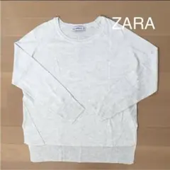 【お値下げ・美品】ZARA 長袖ニット　ホワイト