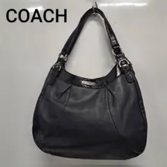 COACH レザー ホーボー ショルダーバッグ ブラックのサムネイル